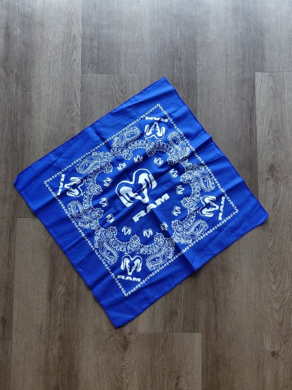 Ram Blue & White Two-Tone Bandana